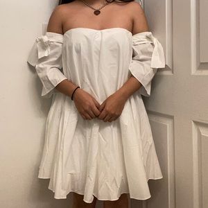 SOLD zara white off shoulder dress